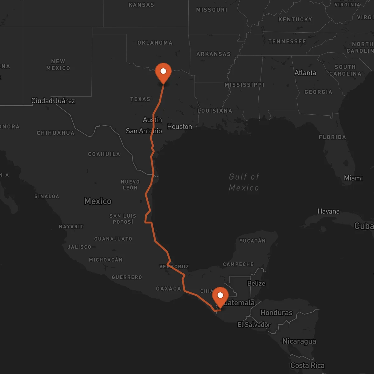 Ruta Dallas - San Marcos