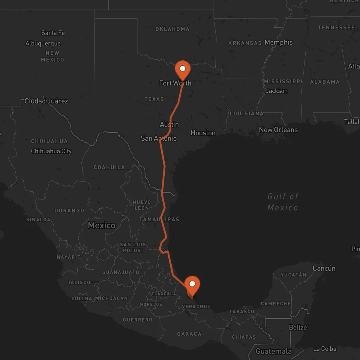 Ruta Veracruz - Dallas