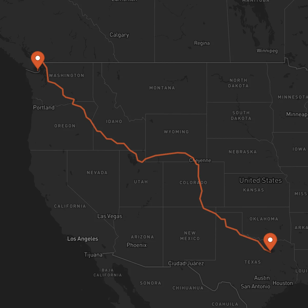 Ruta Victoria - Dallas
