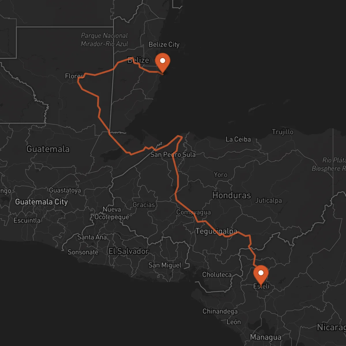 Ruta Estelí - Dangriga