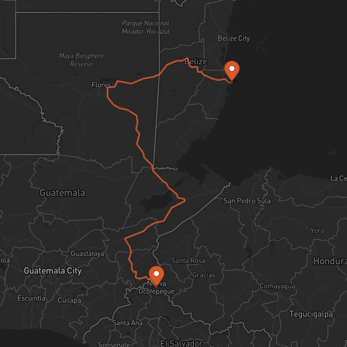 Ruta Ocotepeque - Dangriga