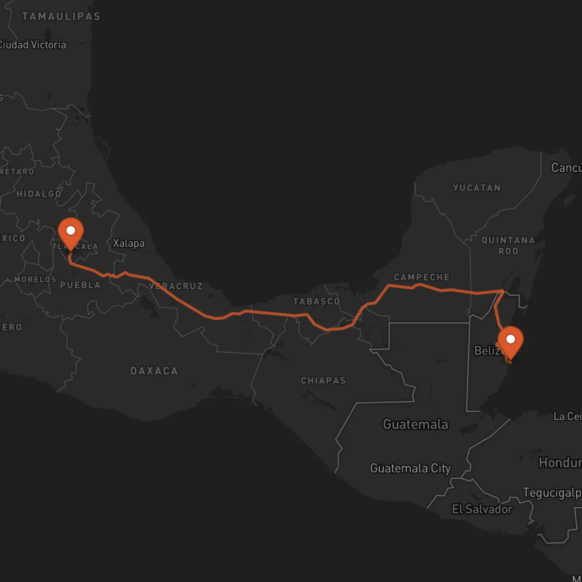 Ruta Tlaxcala de Xicohténcatl - Dangriga