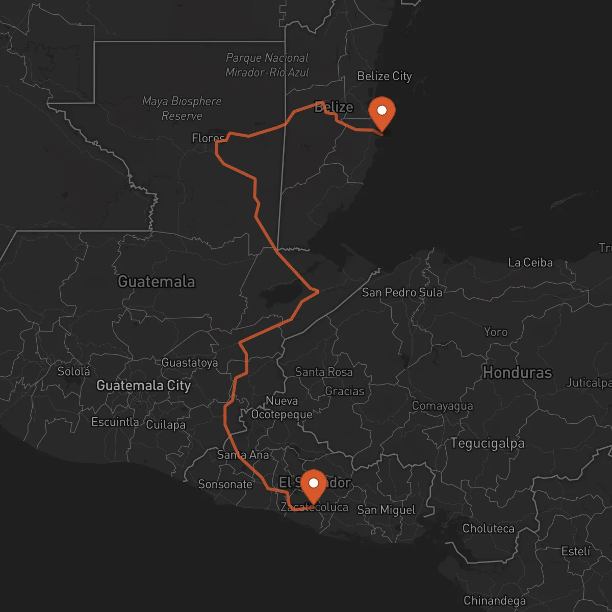 Ruta Zacatecoluca - Dangriga