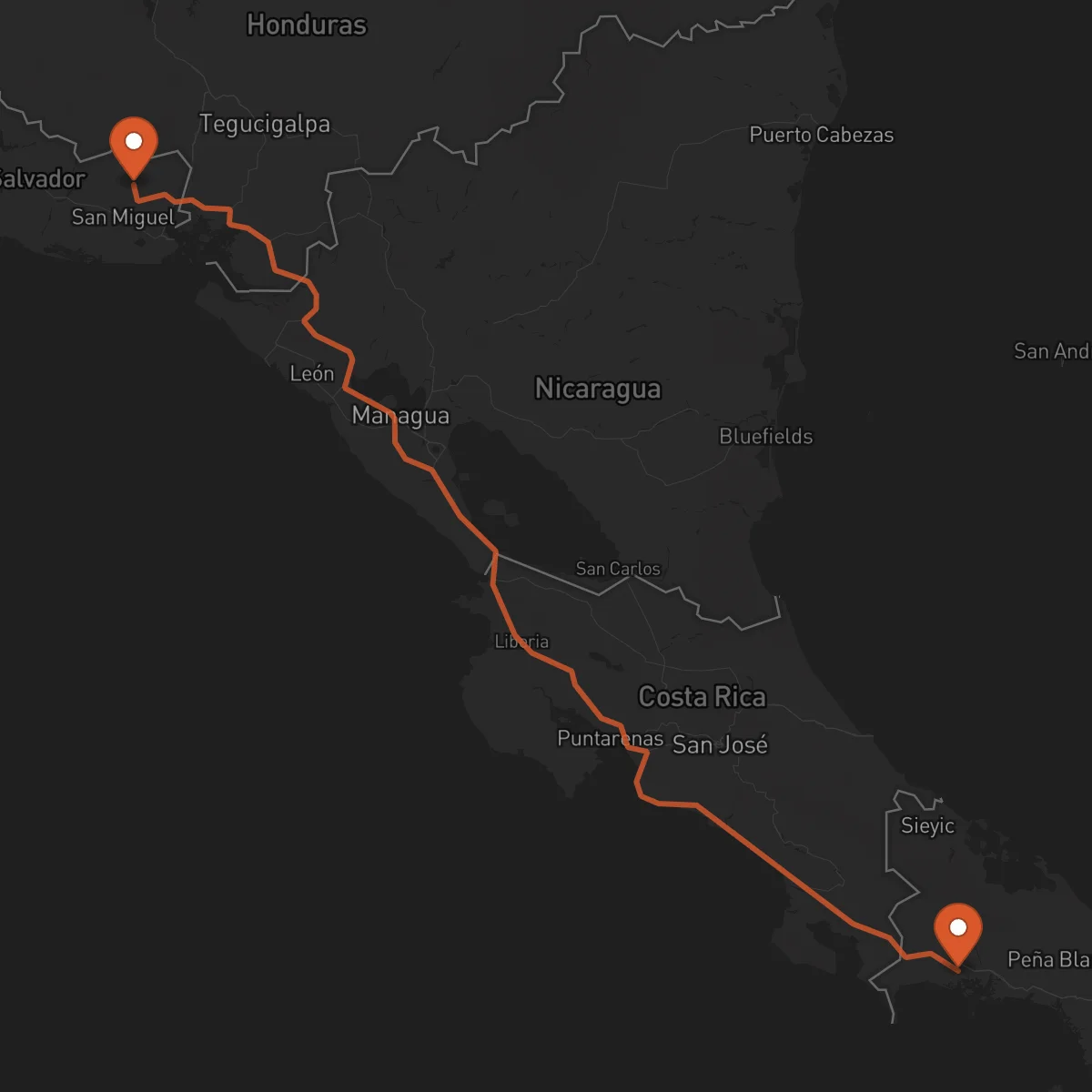 Ruta San Francisco Gotera - David