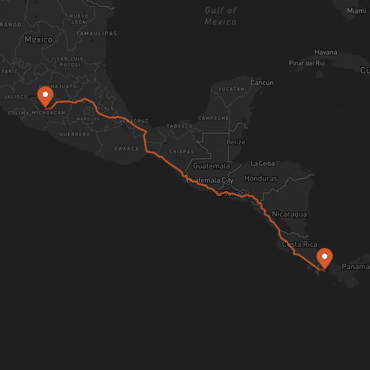 Ruta Uruapan - David