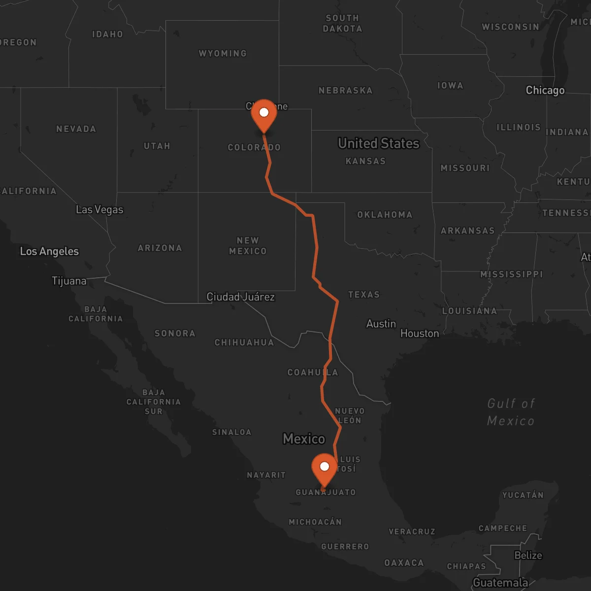 Ruta Guanajuato - Denver