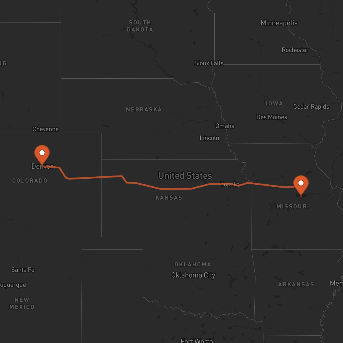 Ruta Denver - Jefferson City