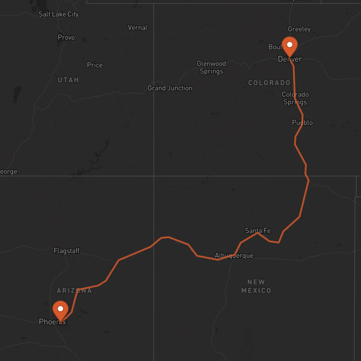 Ruta Denver - Mesa