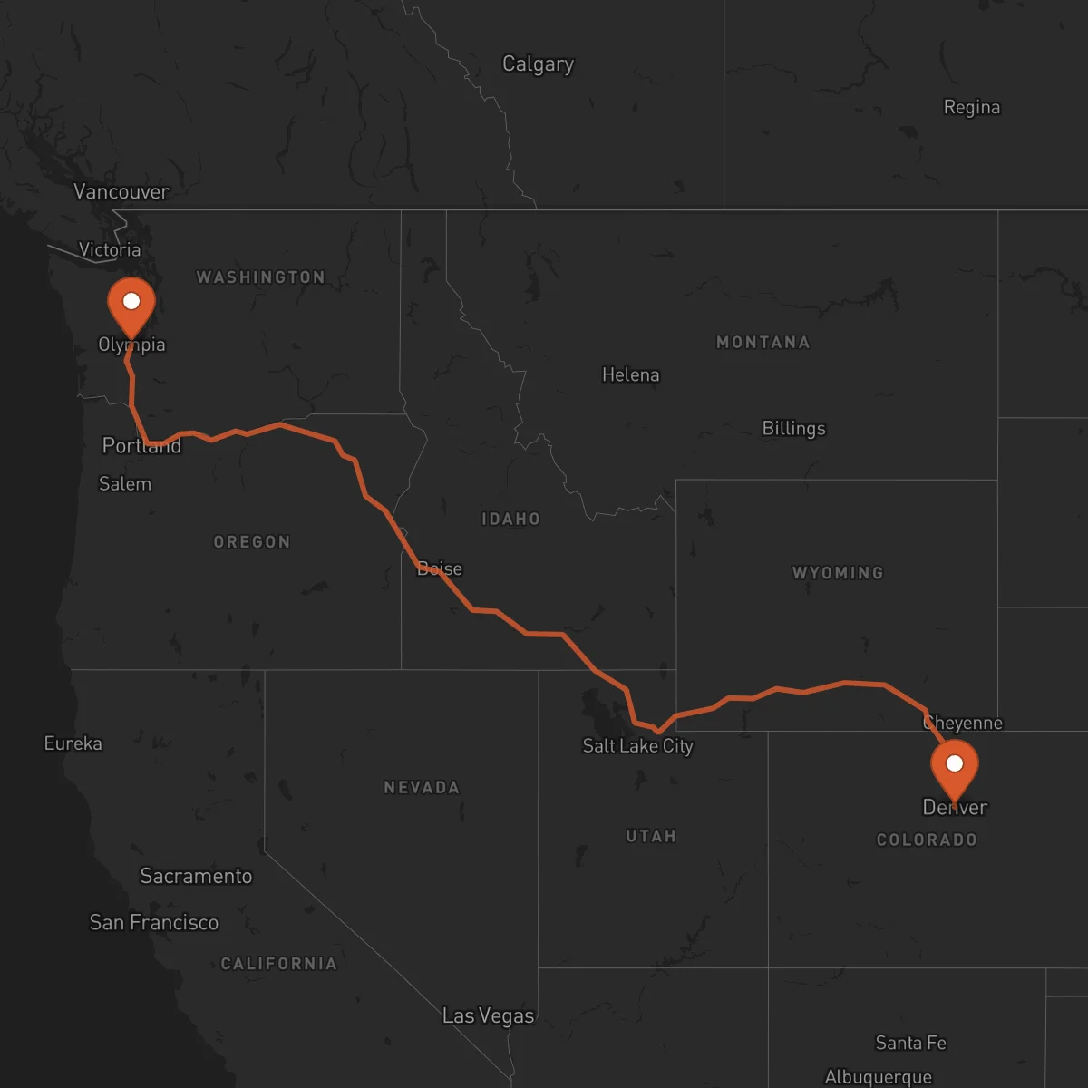 Ruta Olympia - Denver