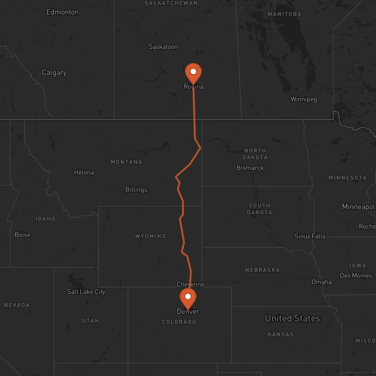 Ruta Regina - Denver