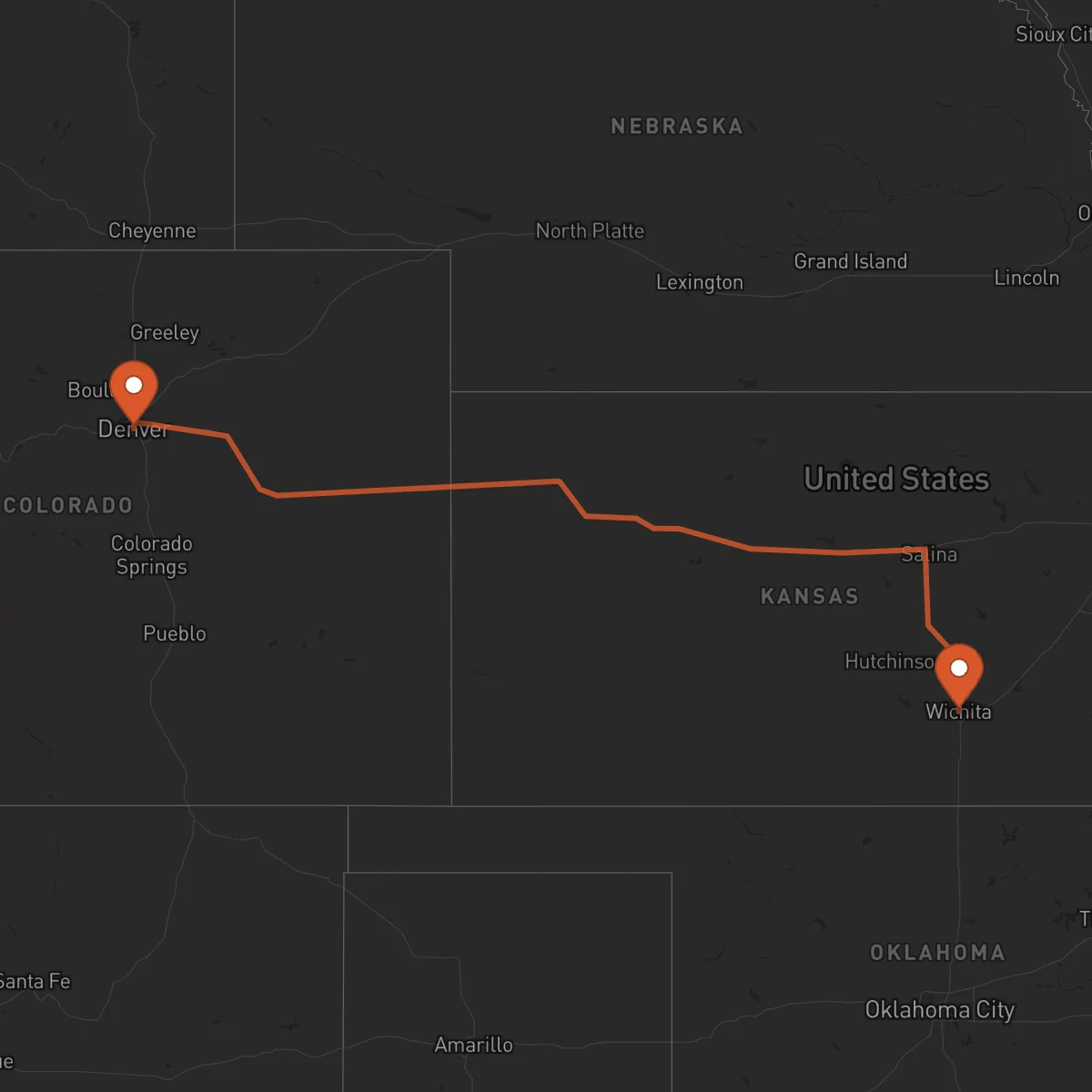 Ruta Denver - Wichita