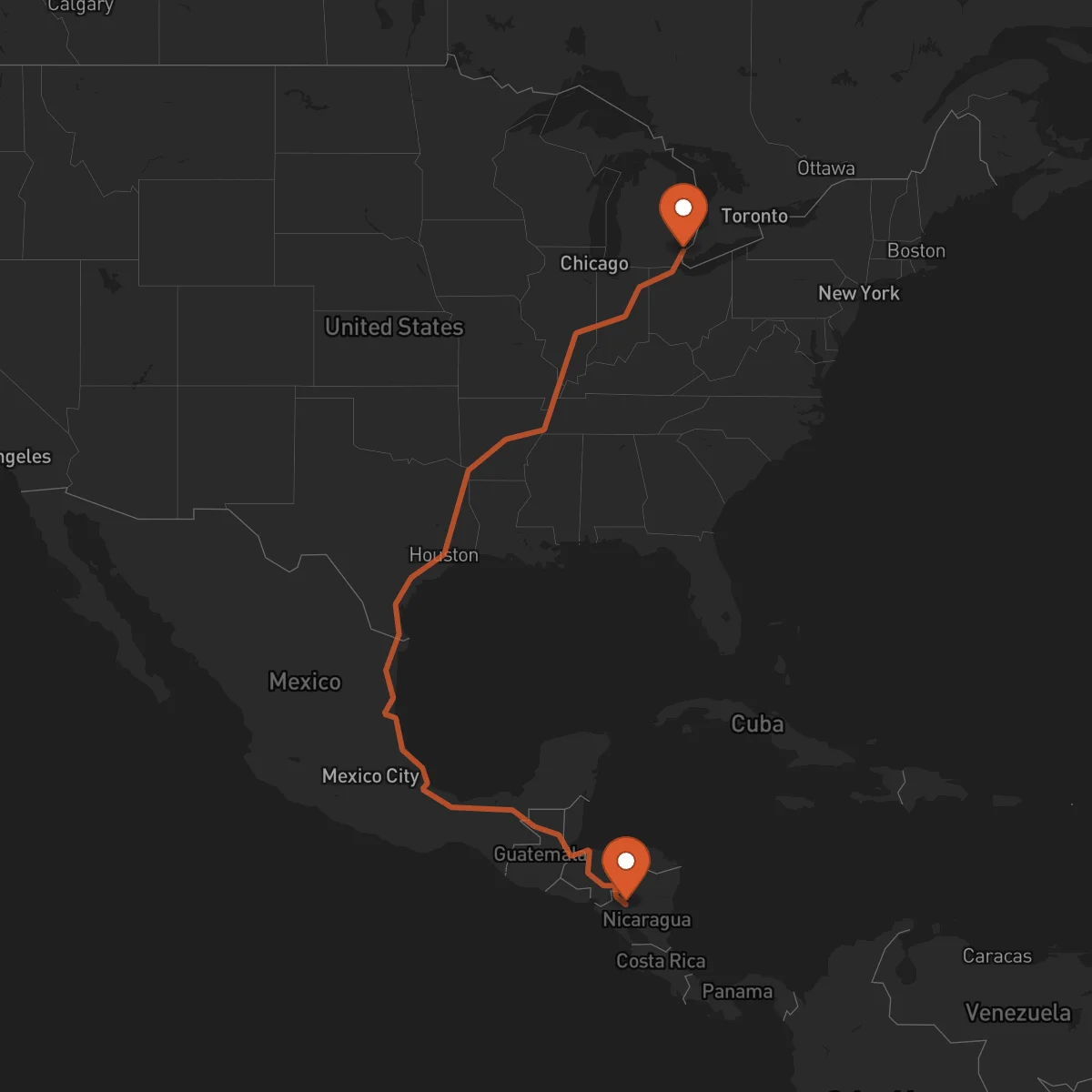 Ruta Jinotega - Detroit