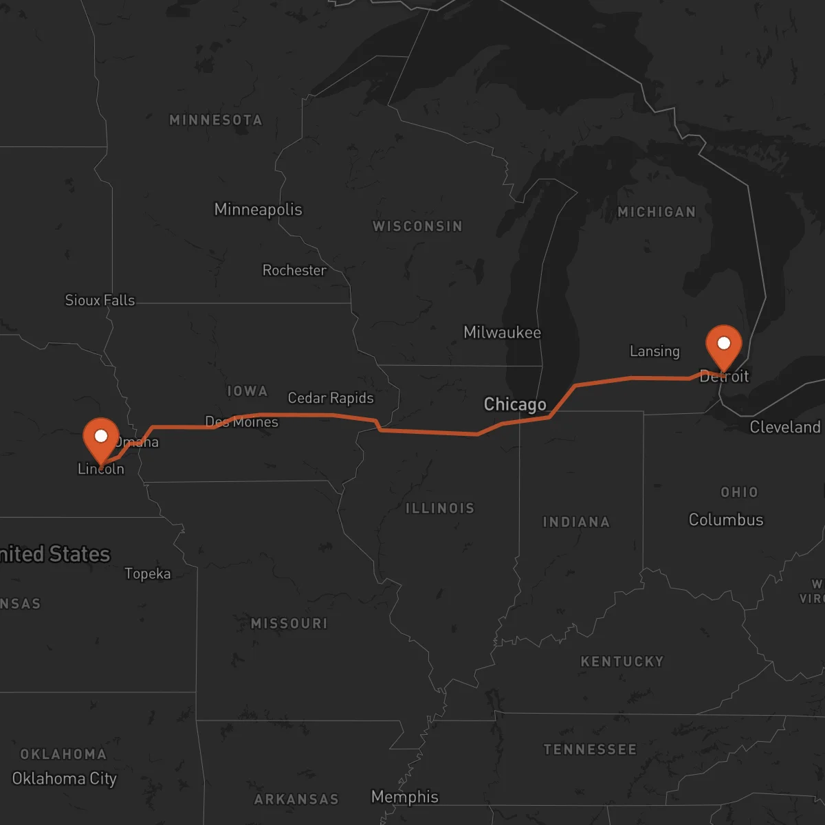 Ruta Lincoln - Détroit