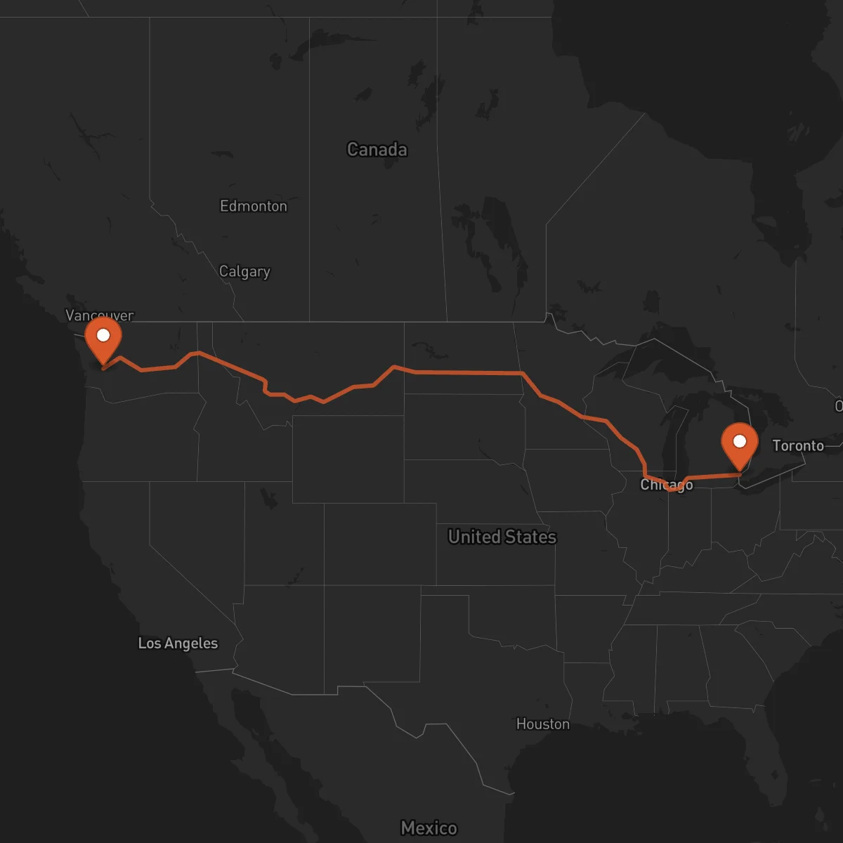 Ruta Detroit - Olympia