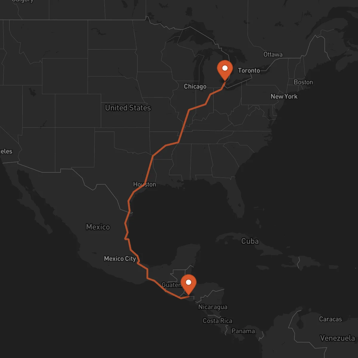 Ruta Detroit - Sensuntepeque
