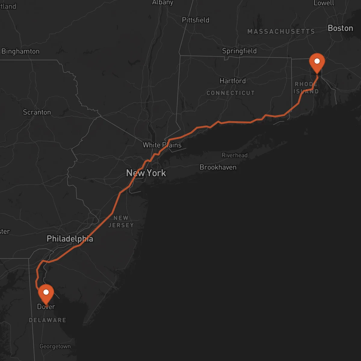 Ruta Providence - Dover