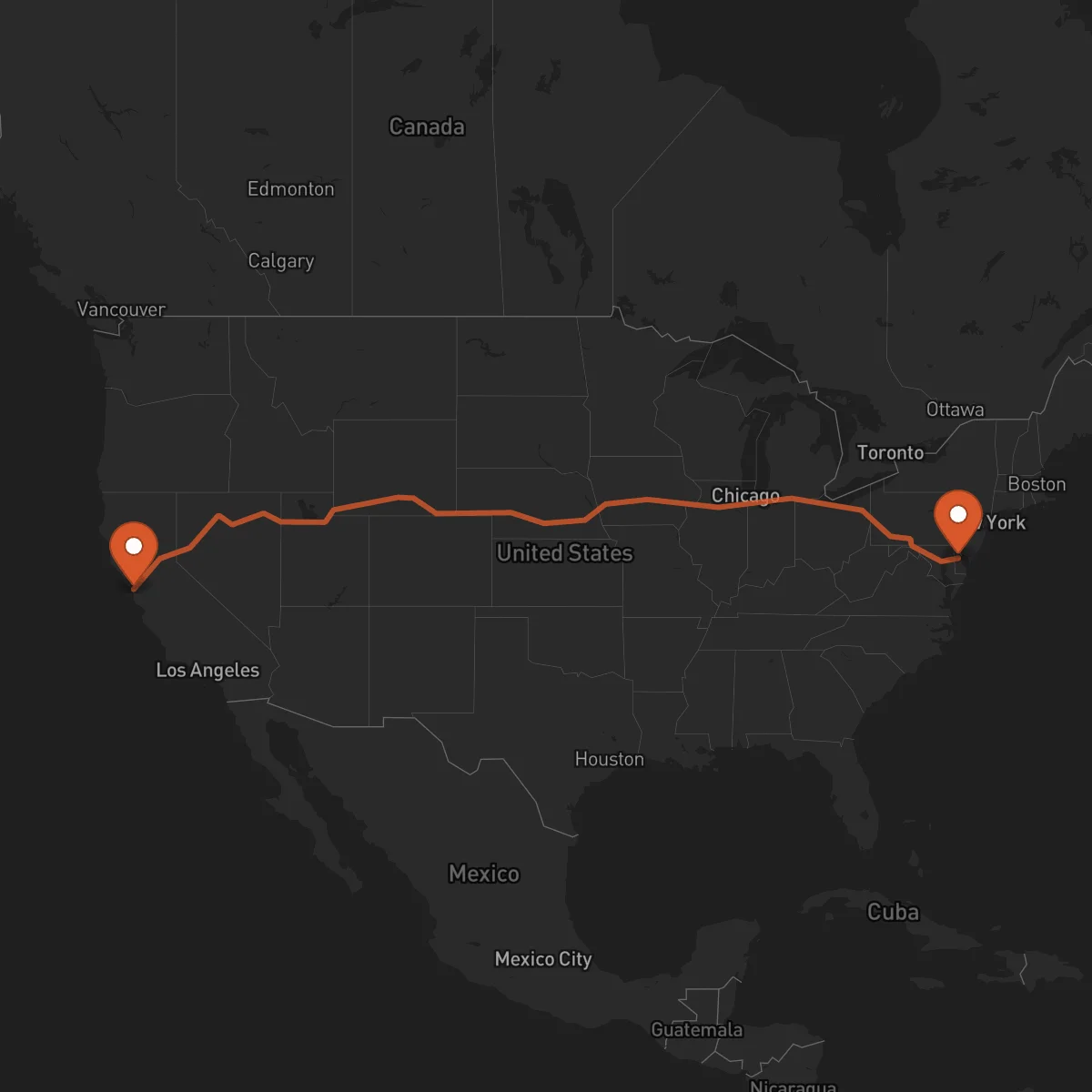 Ruta San Francisco - Dover