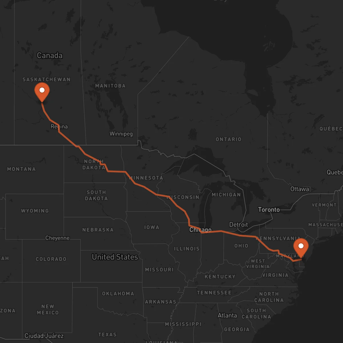 Ruta 도버 - 새스커툰