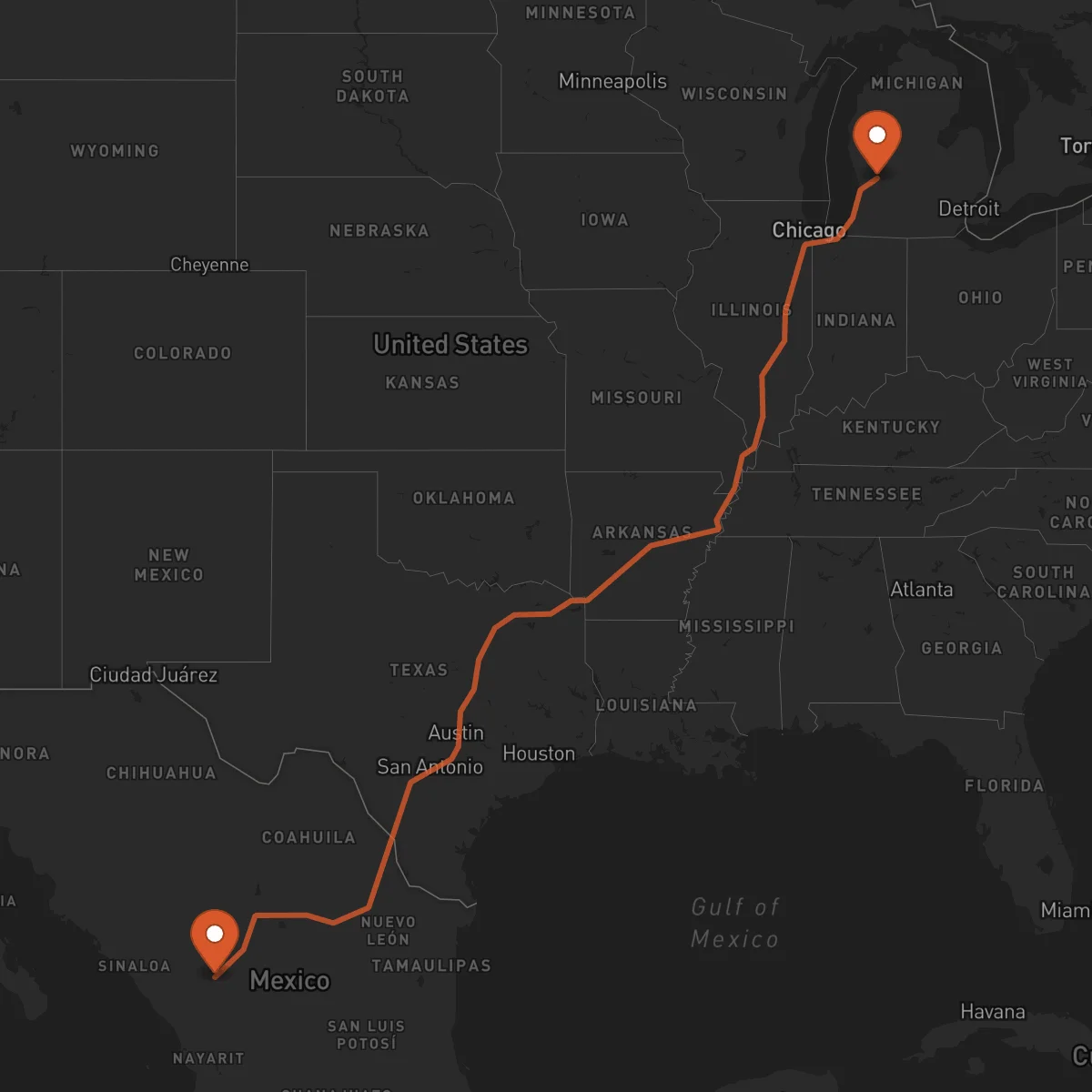 Ruta Grand Rapids - Durango