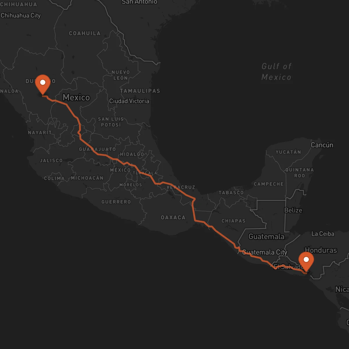 Ruta La Unión - Durango