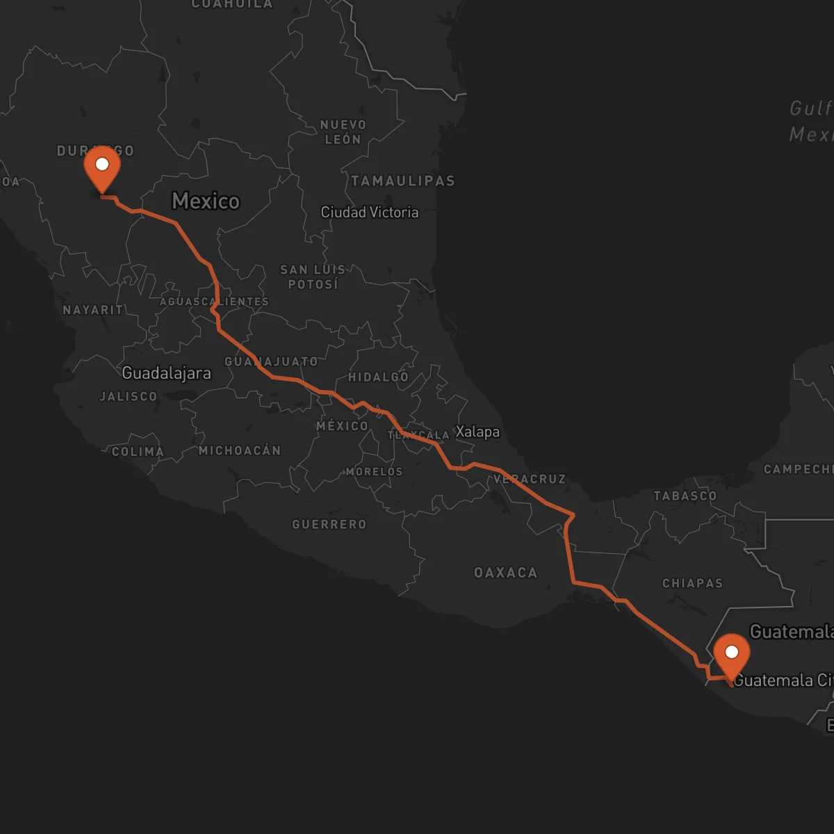 Ruta Retalhuleu - Durango