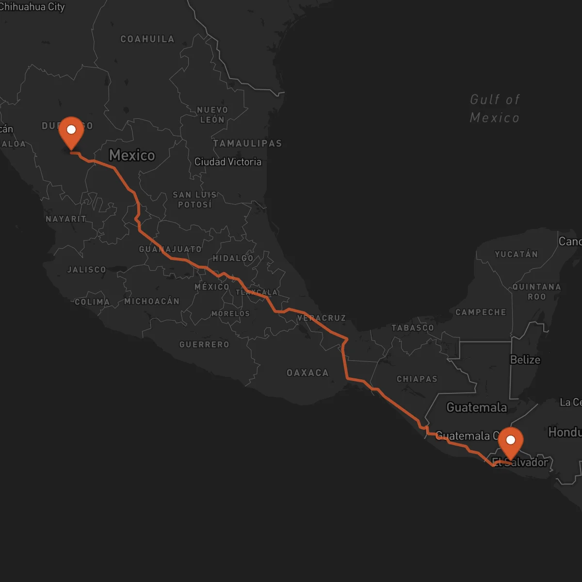 Ruta San Salvador - Durango