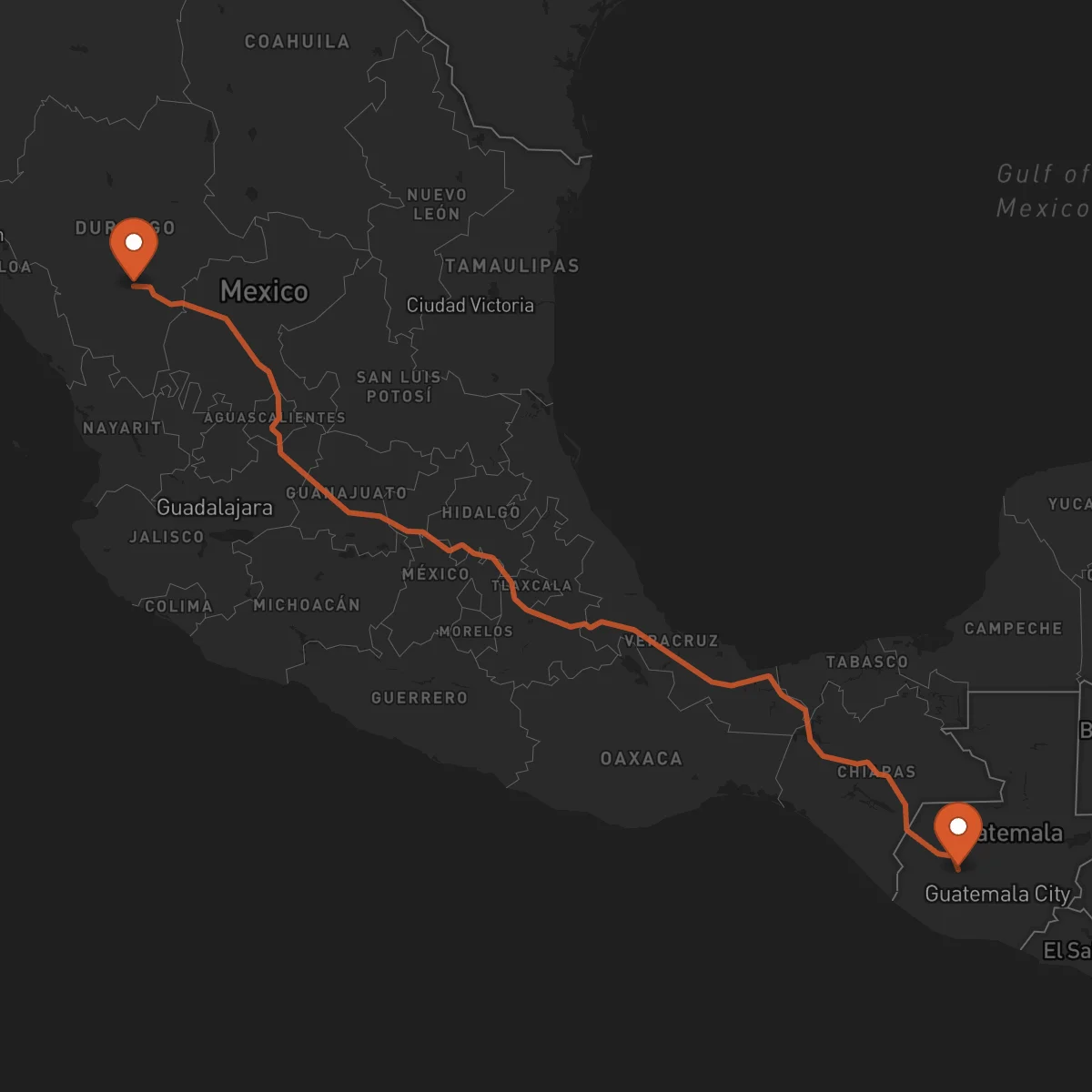 Ruta Santa Cruz del Quiché - Durango
