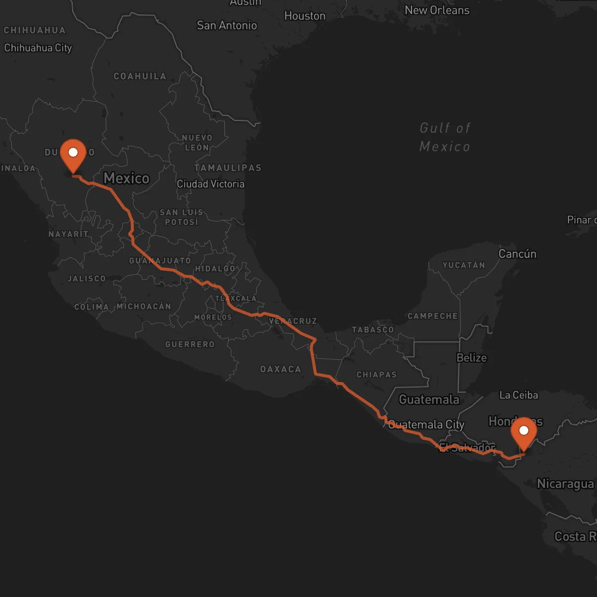 Ruta Somoto - Durango
