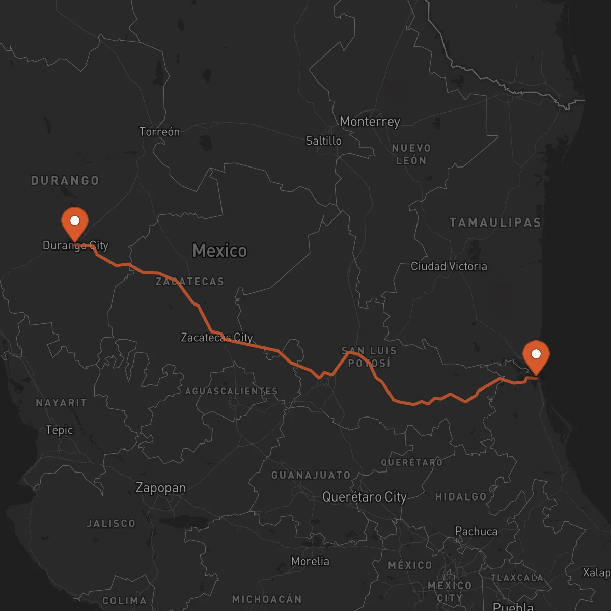 Ruta Tampico - Durango