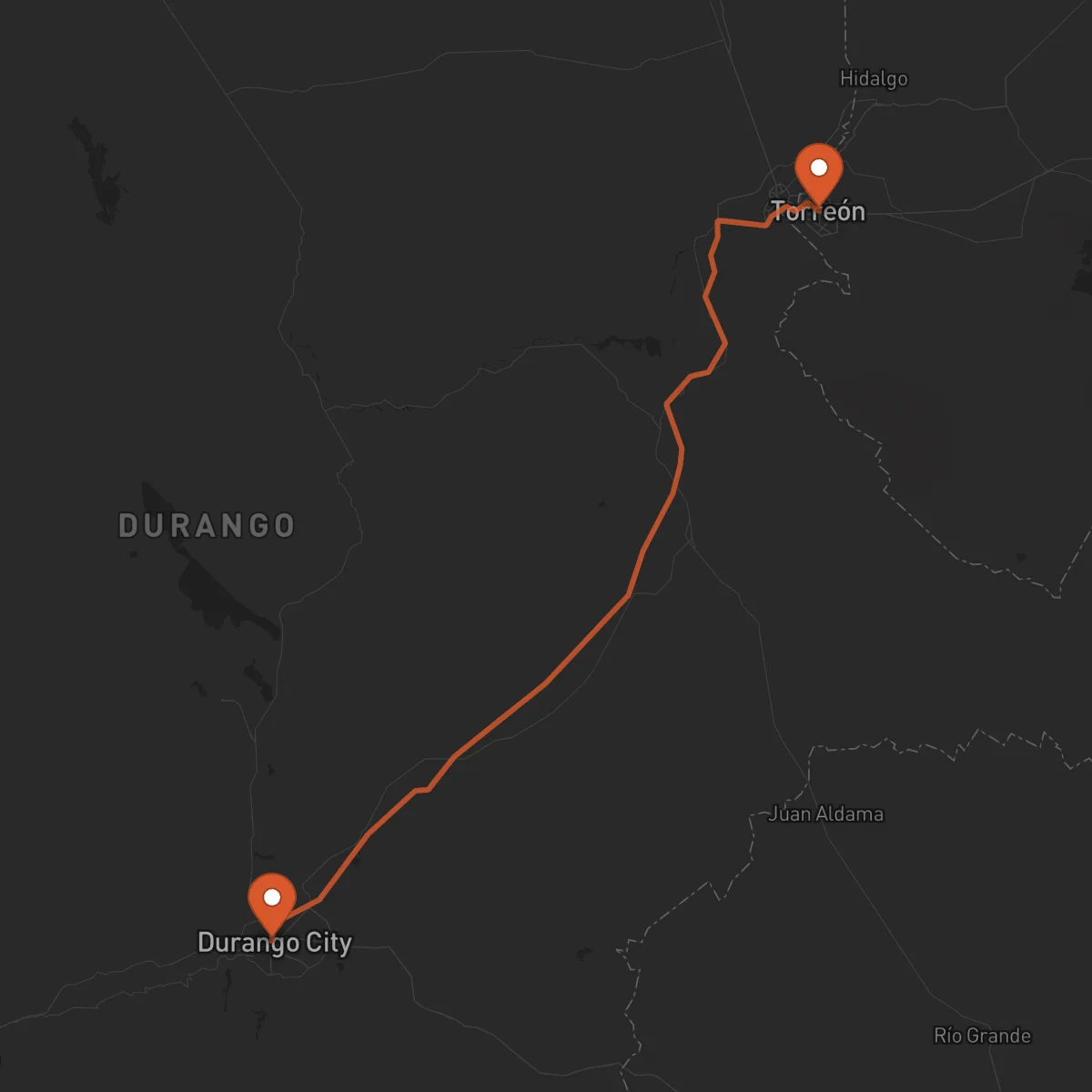 Ruta Torreón - Durango