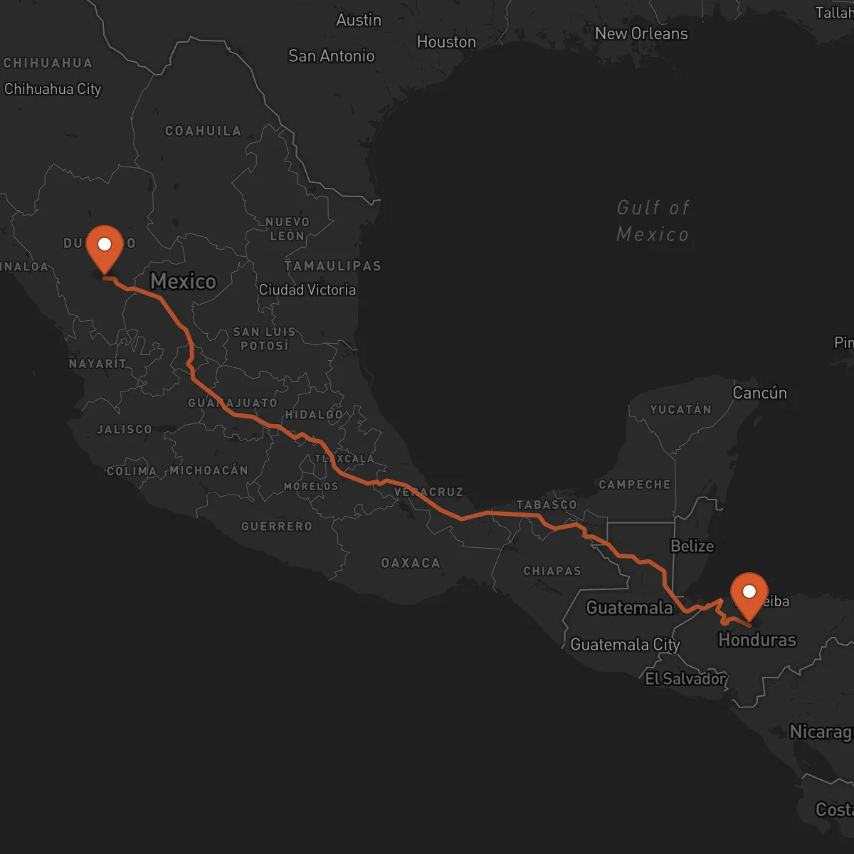 Ruta Yoro - Durango