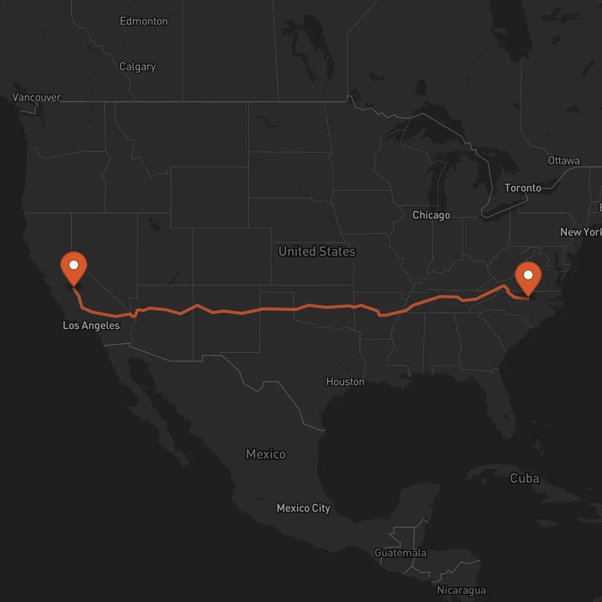 Ruta Fresno - Durham