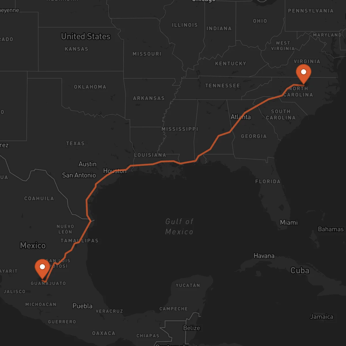 Ruta León Guanajuato - Durham