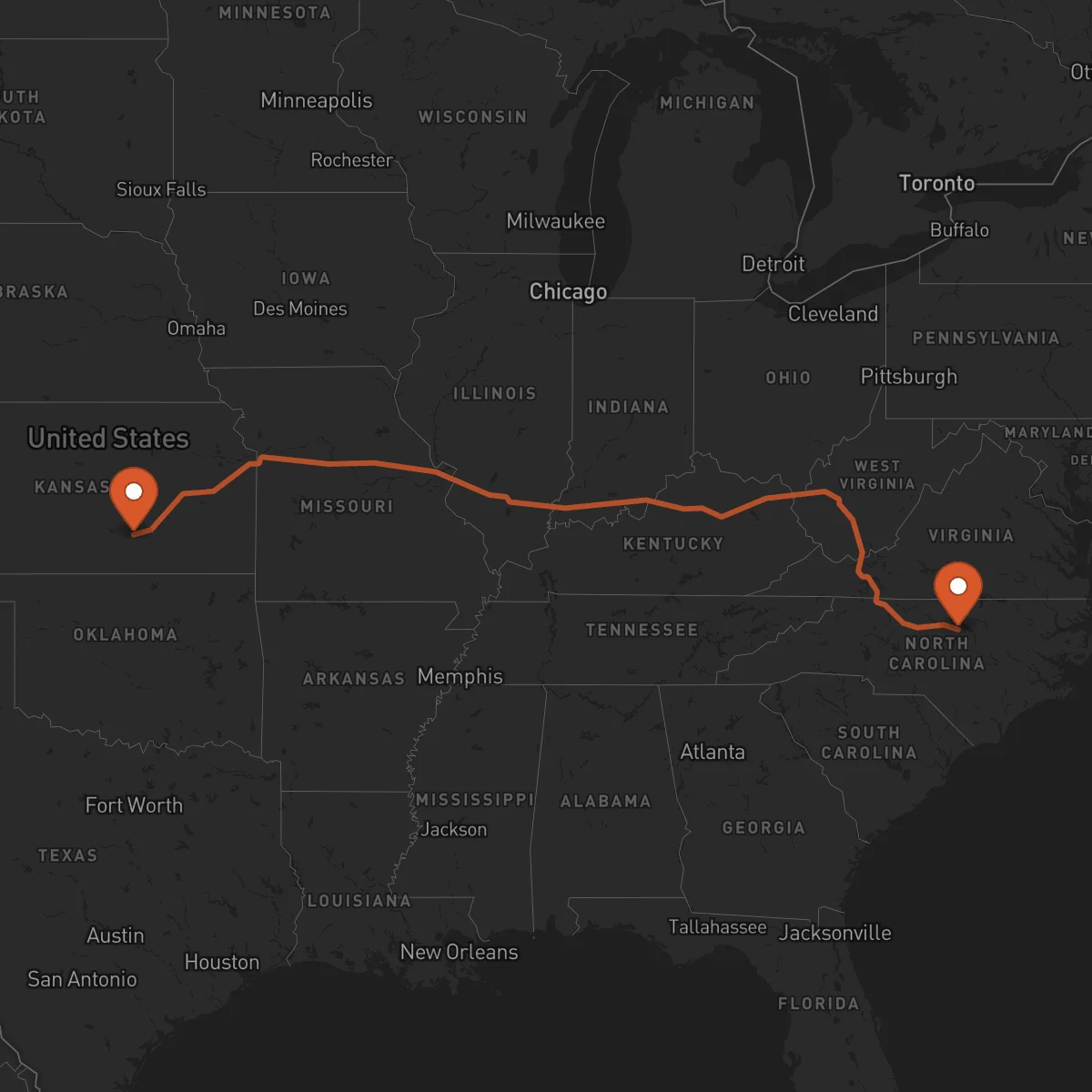 Ruta Wichita - Durham