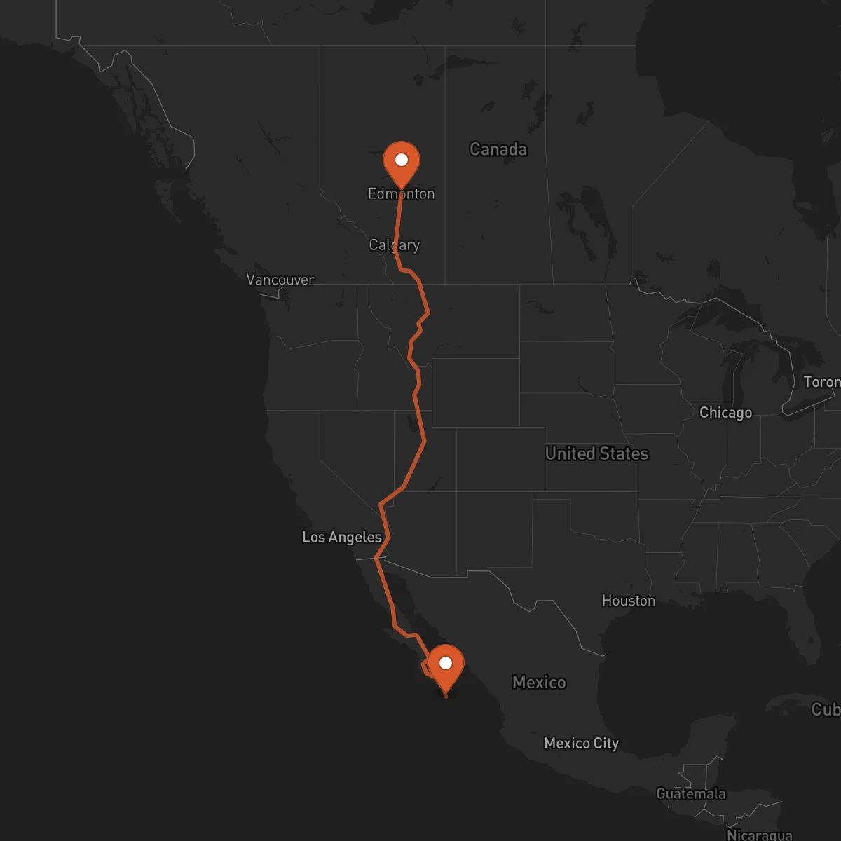 Ruta Los Cabos - Edmonton