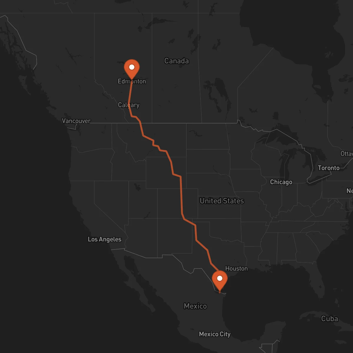 Ruta Reynosa - Edmonton