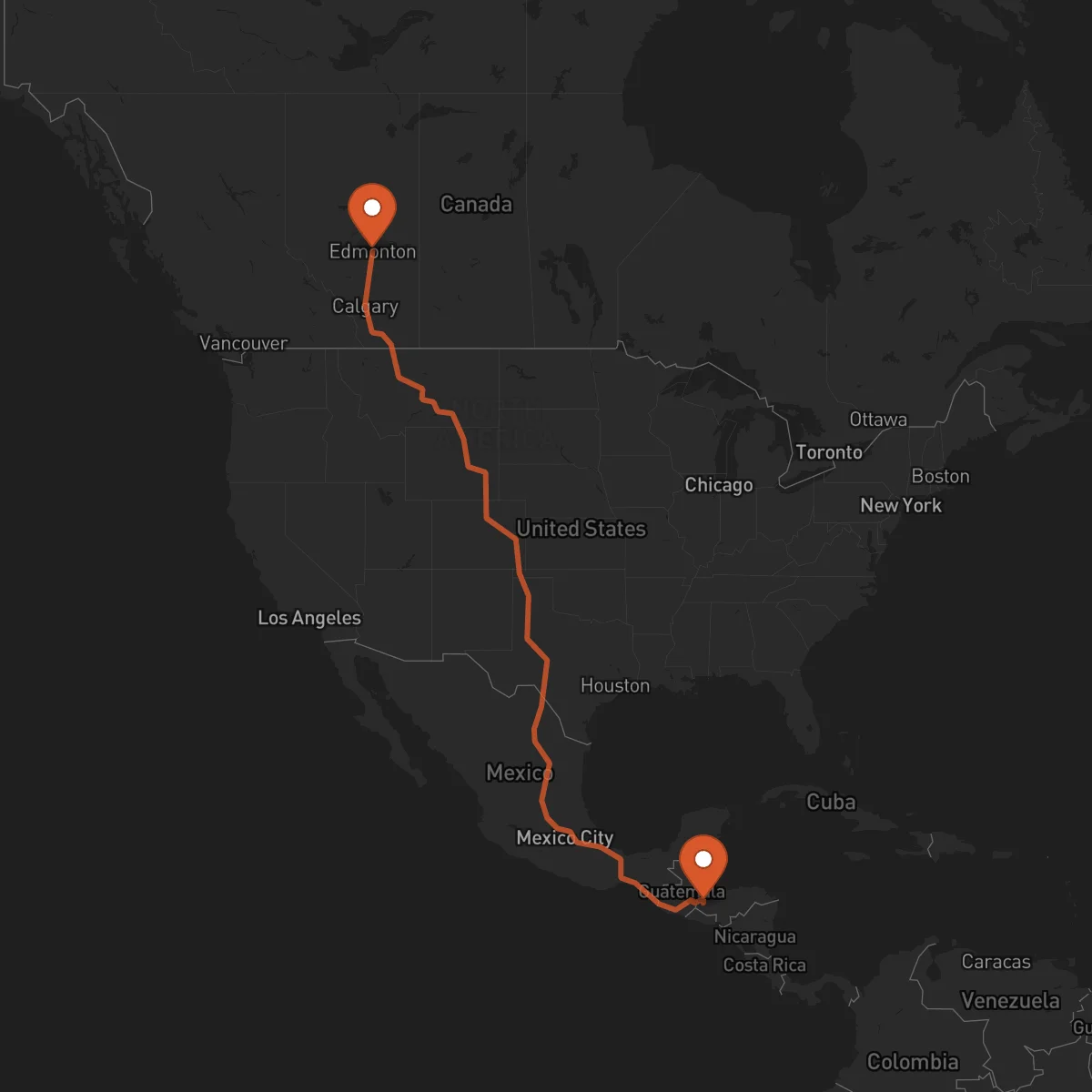 Ruta Santa Rosa de Copán - Edmonton