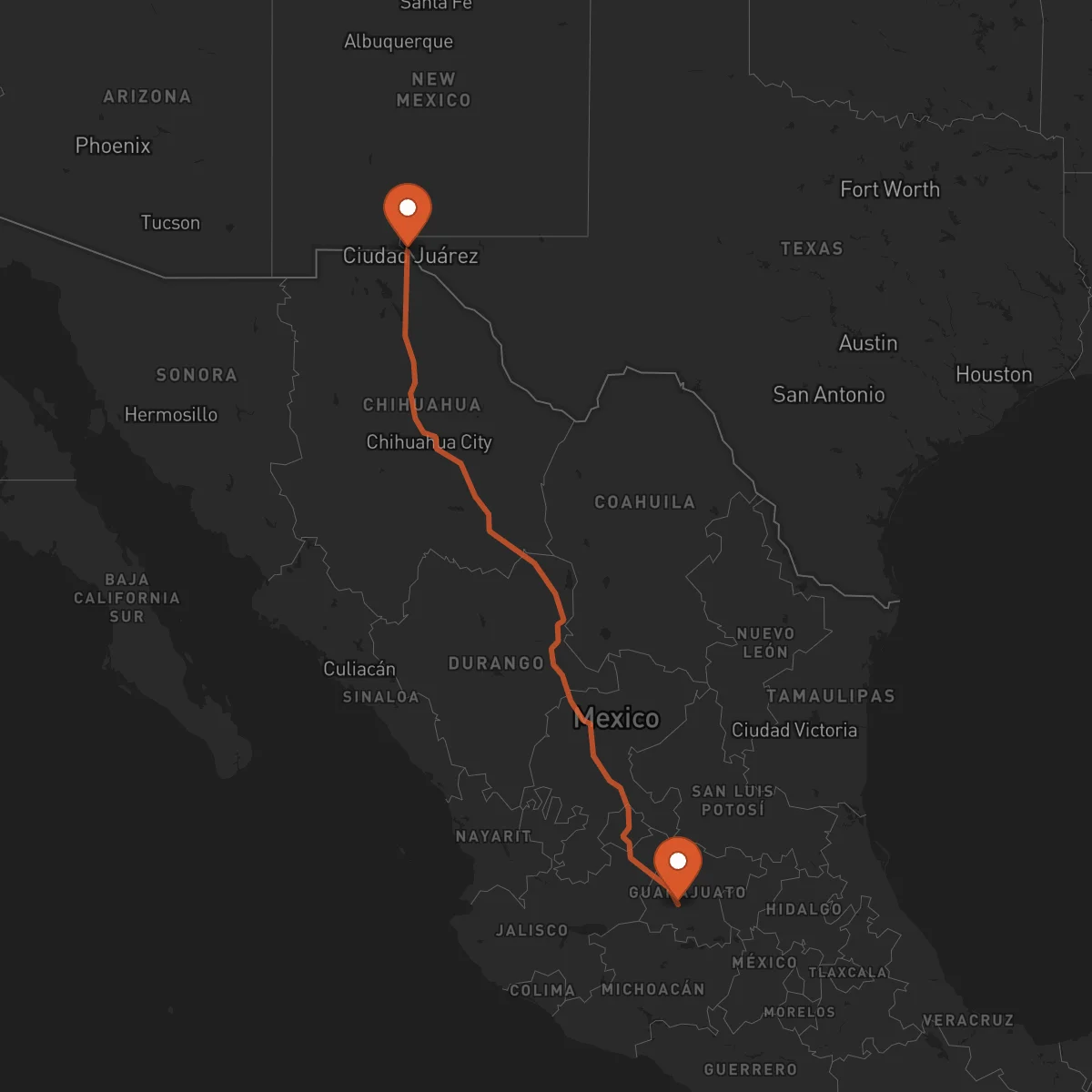 Ruta El Paso - Irapuato