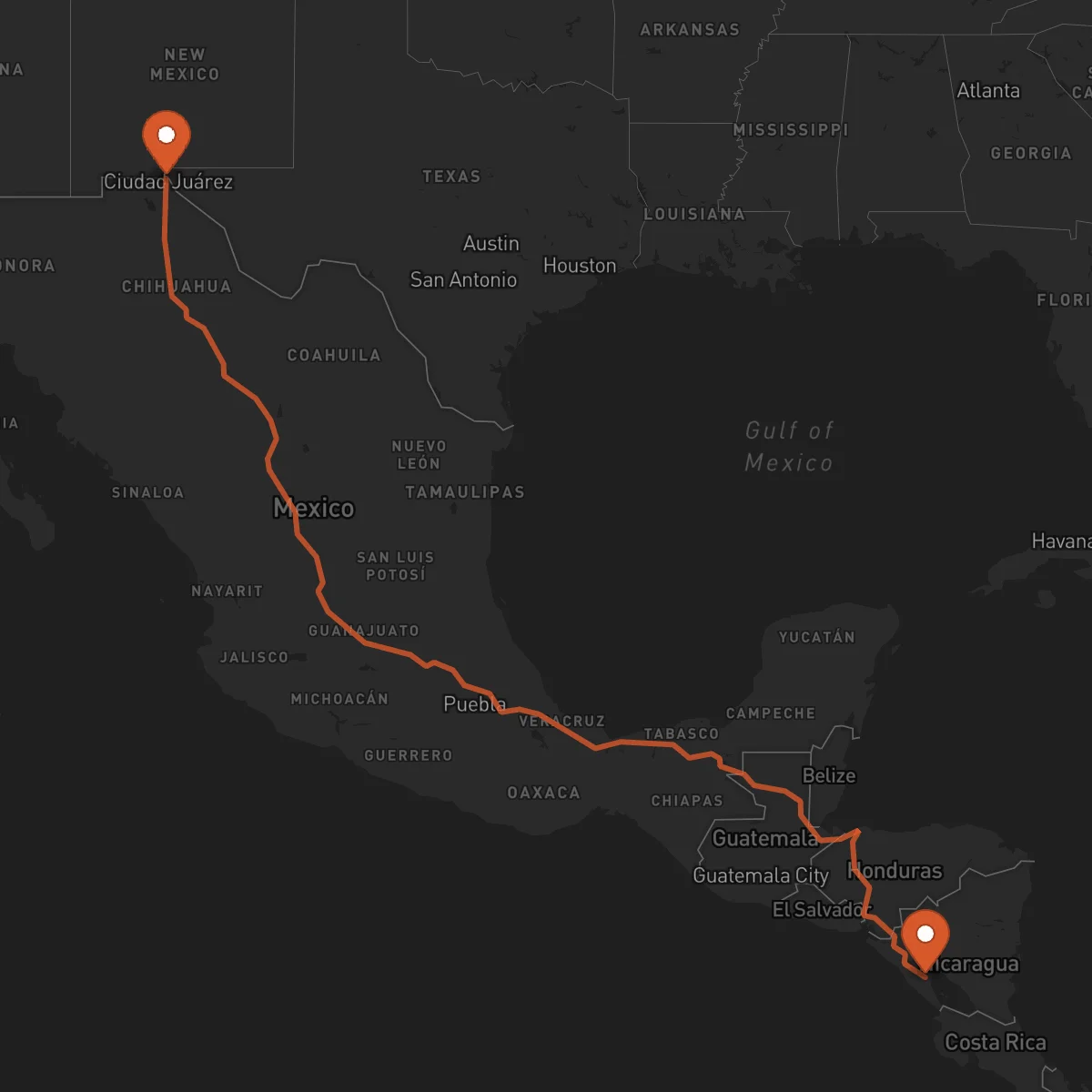 Ruta Masaya - El Paso