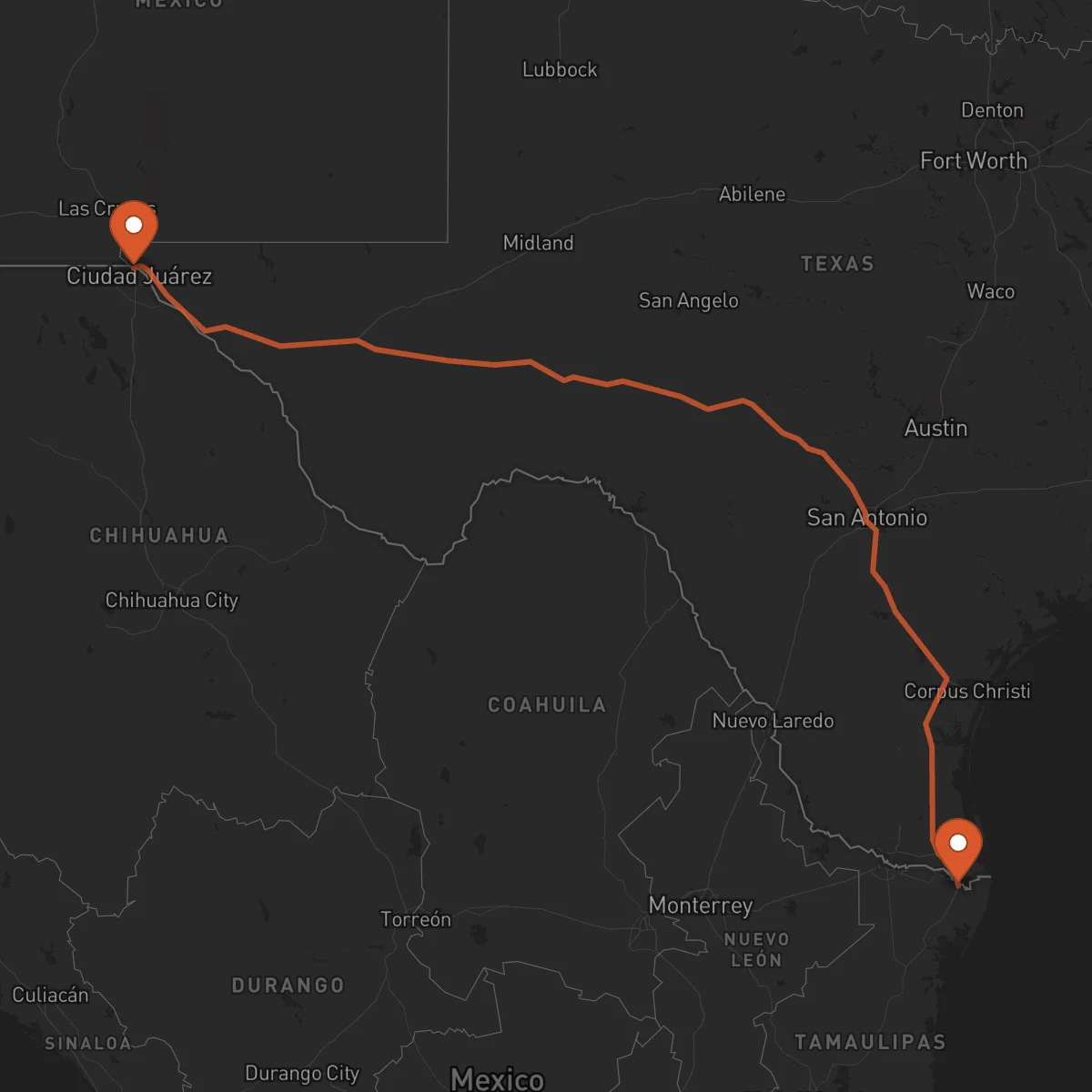 Ruta El Paso - Matamoros