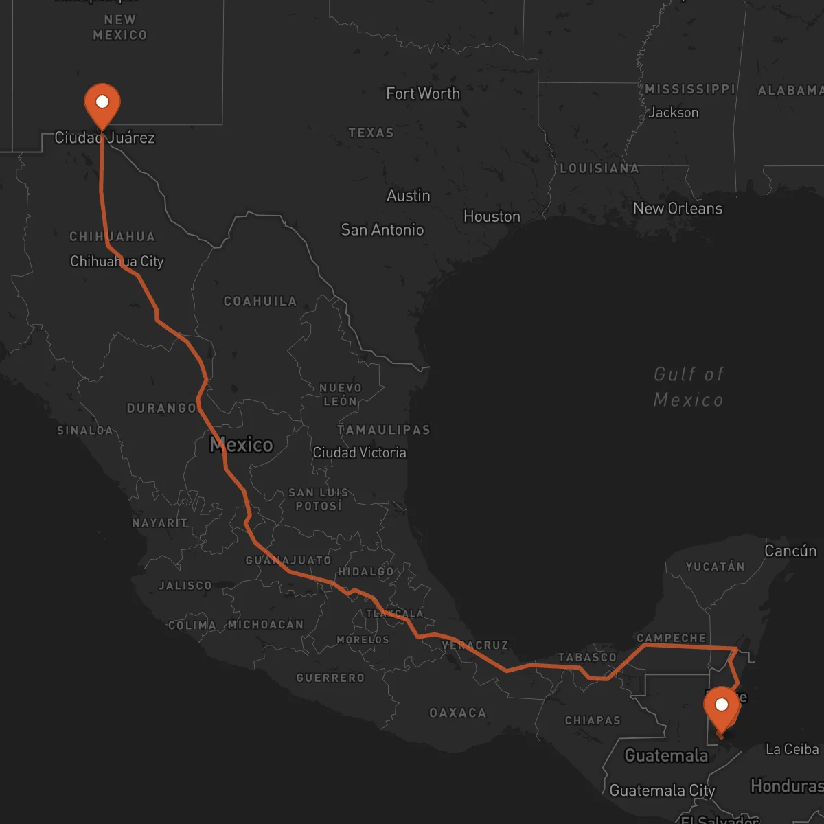 Ruta El Paso - Punta Gorda