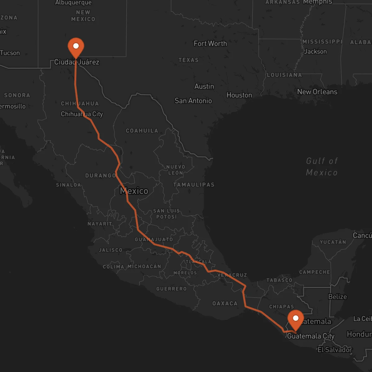 Ruta Quetzaltenango - El Paso