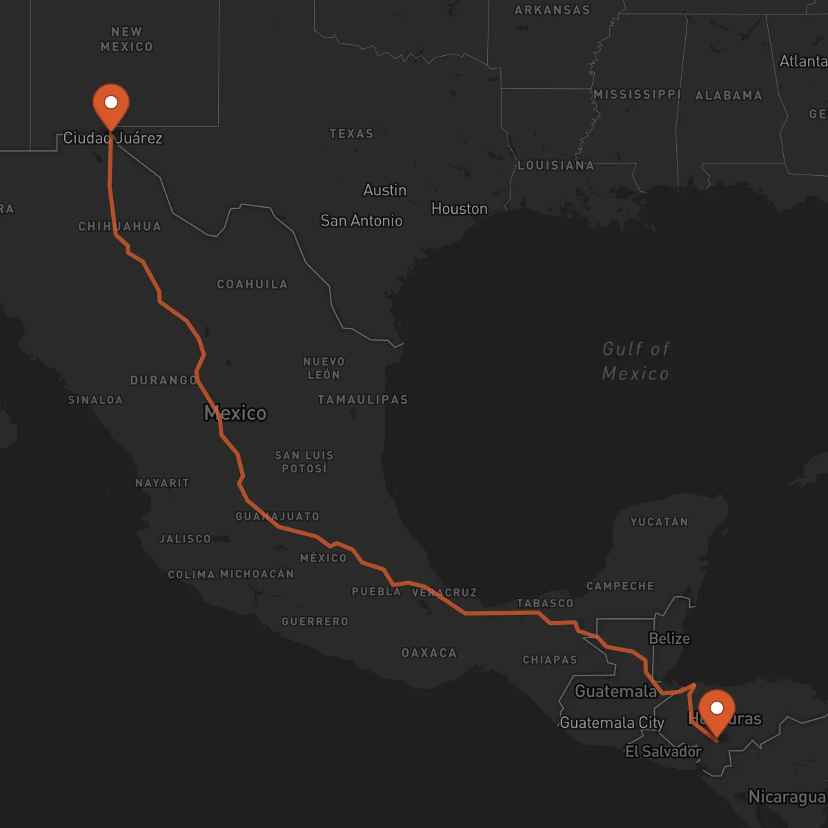 Ruta El Paso - Tegucigalpa