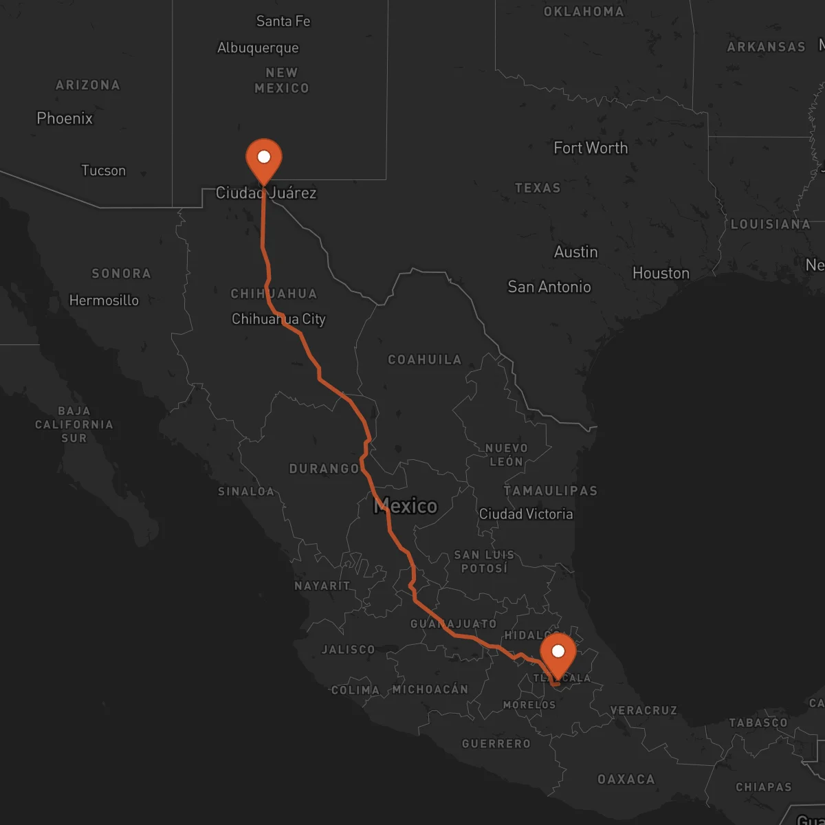 Ruta Tlaxcala de Xicohténcatl - El Paso