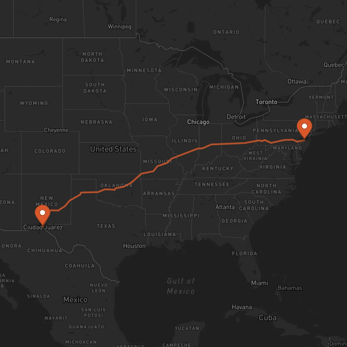 Ruta El Paso - Trenton