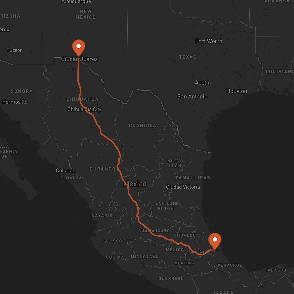 Ruta El Paso - Xalapa