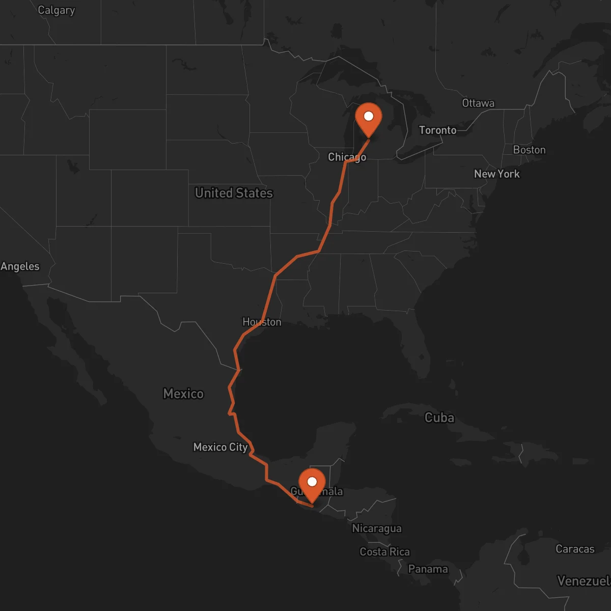 Ruta Grand Rapids - Escuintla