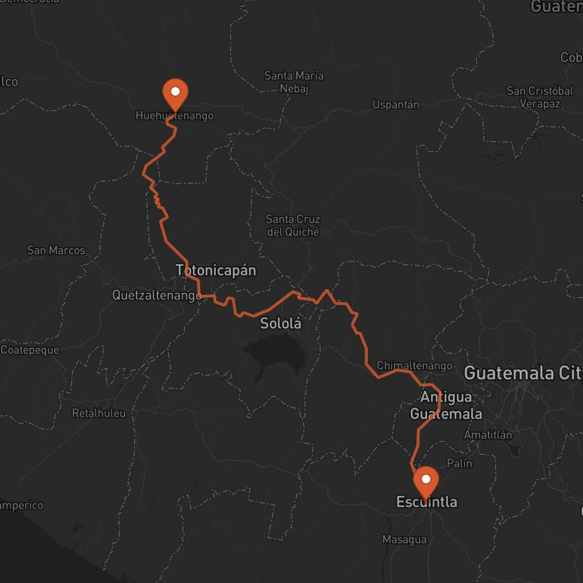Ruta Huehuetenango - Escuintla