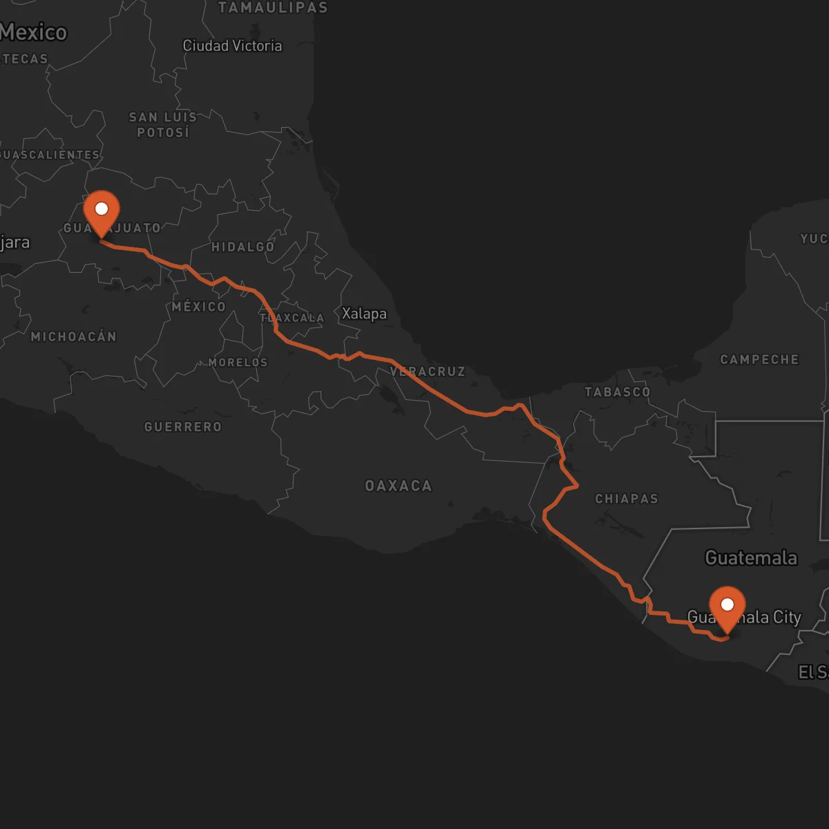 Ruta Irapuato - Escuintla