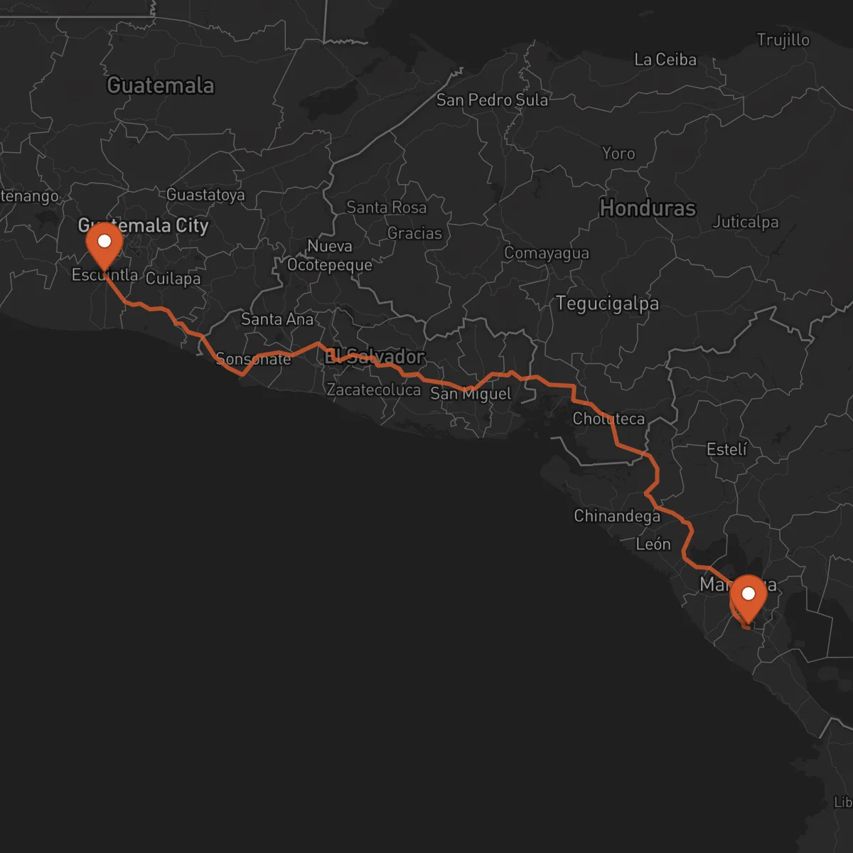 Ruta Jinotepe - Escuintla